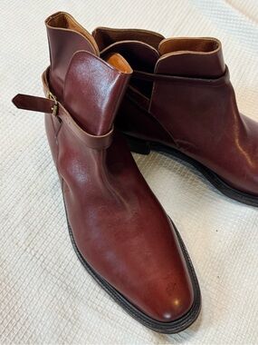 Ambassador Men's Brown Leather Chelsea-Style Ankle Boots Strap
Made in England